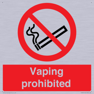 Vaping prohibited